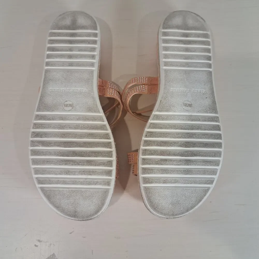 Vince Camuto Rallsan Strappy Crystal Women's Sandals Mimosa Size 8